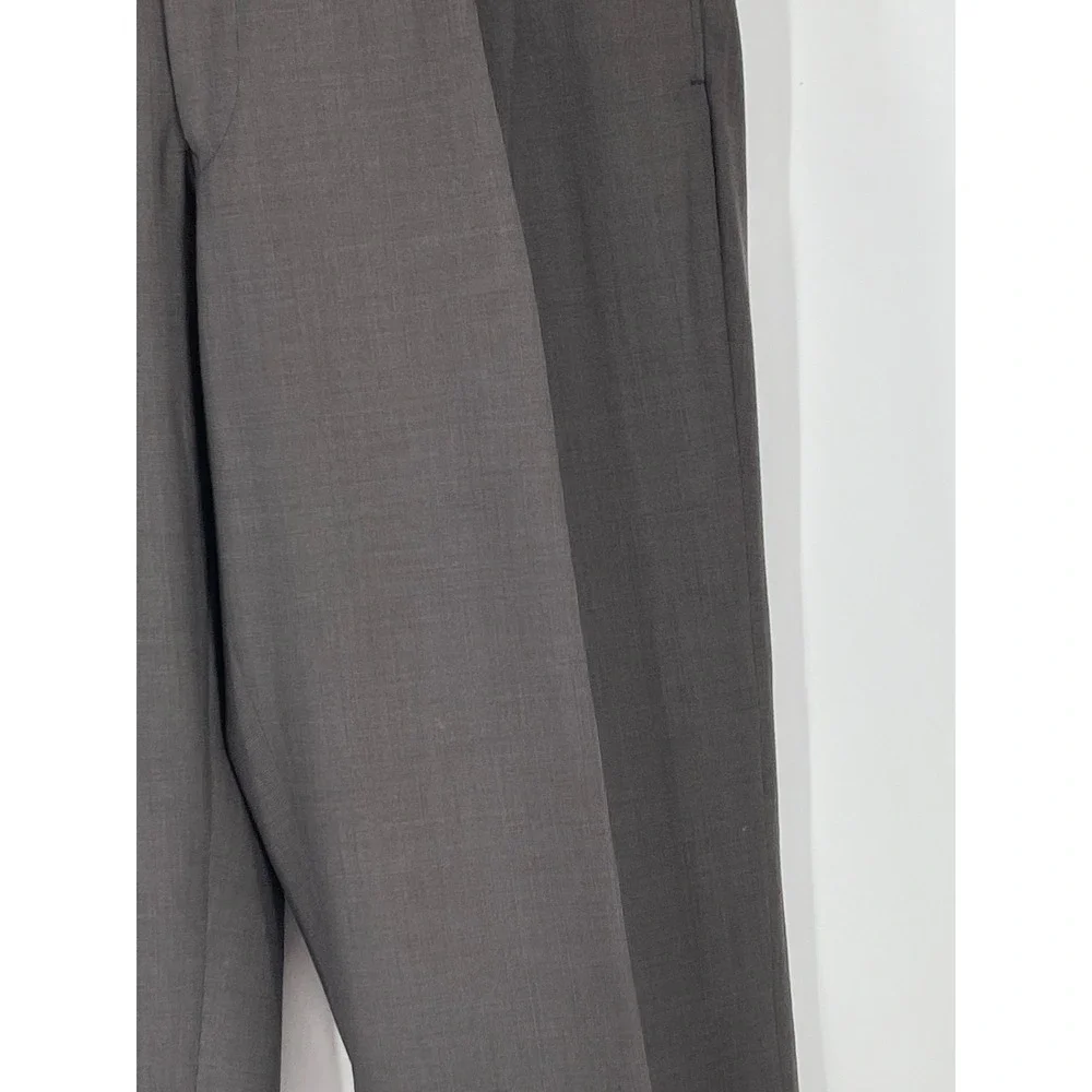 Tom James Men 44R Suit 2-Piece Charcoal Grey Pleated Cuffed See Measurment